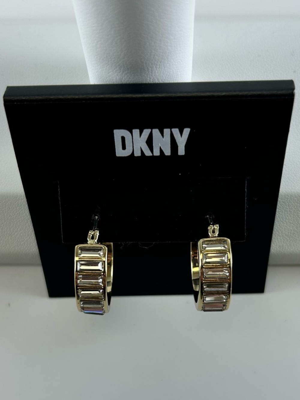 DKNY Gold Tone Cross Stud Earrings - Gold - Picture 4 of 7